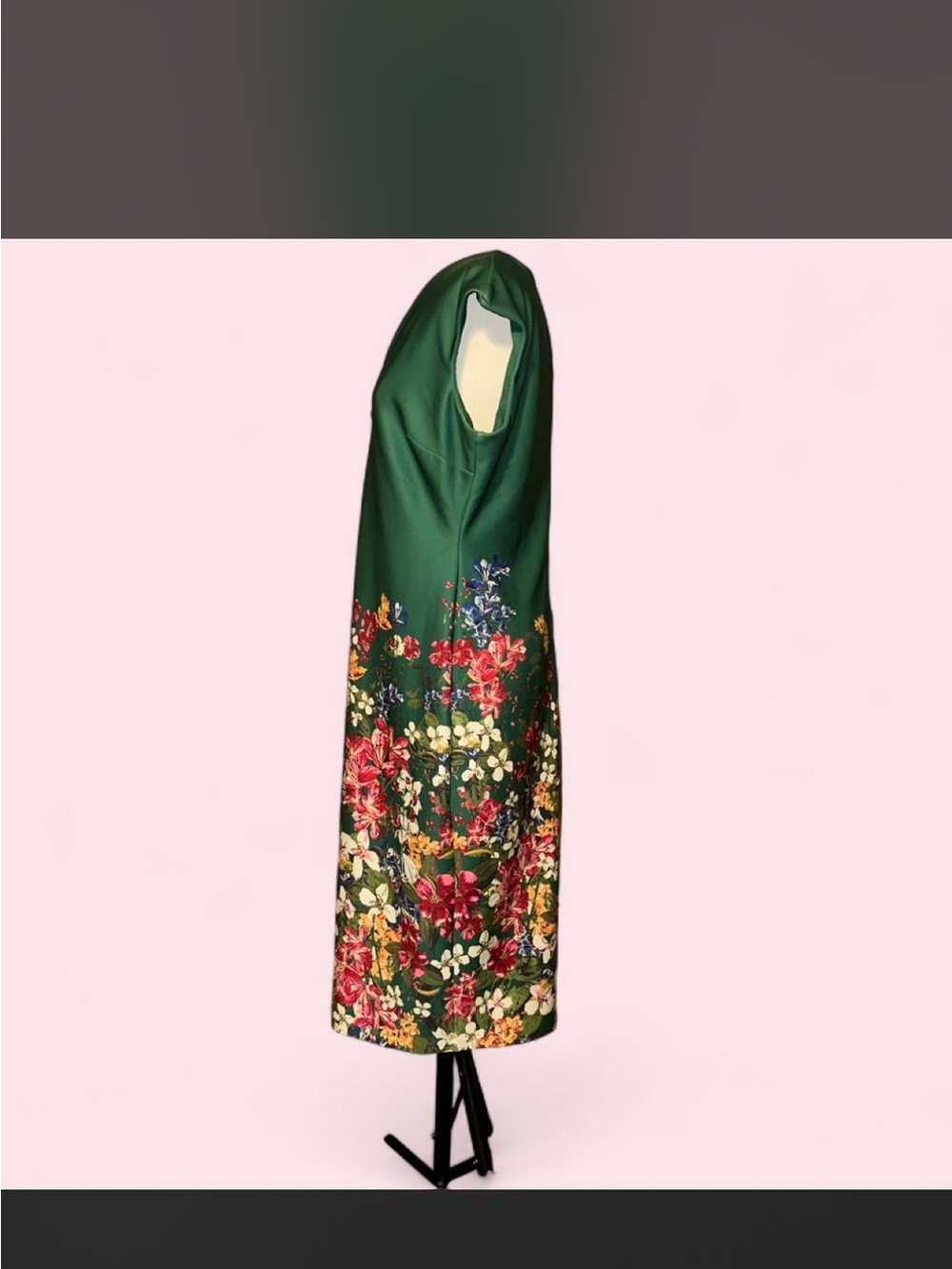 New York & Company Green Floral Midi Dress - Picture 3 of 6